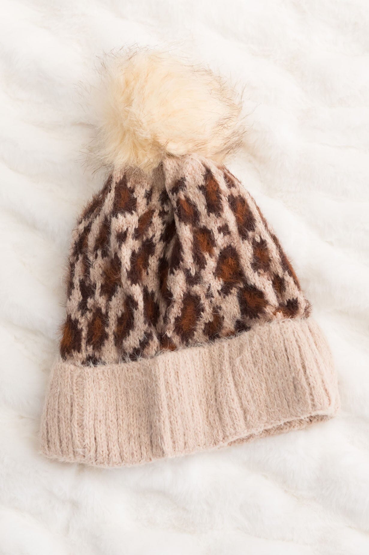 Wild & Free Leopard Pom Pom Beanie