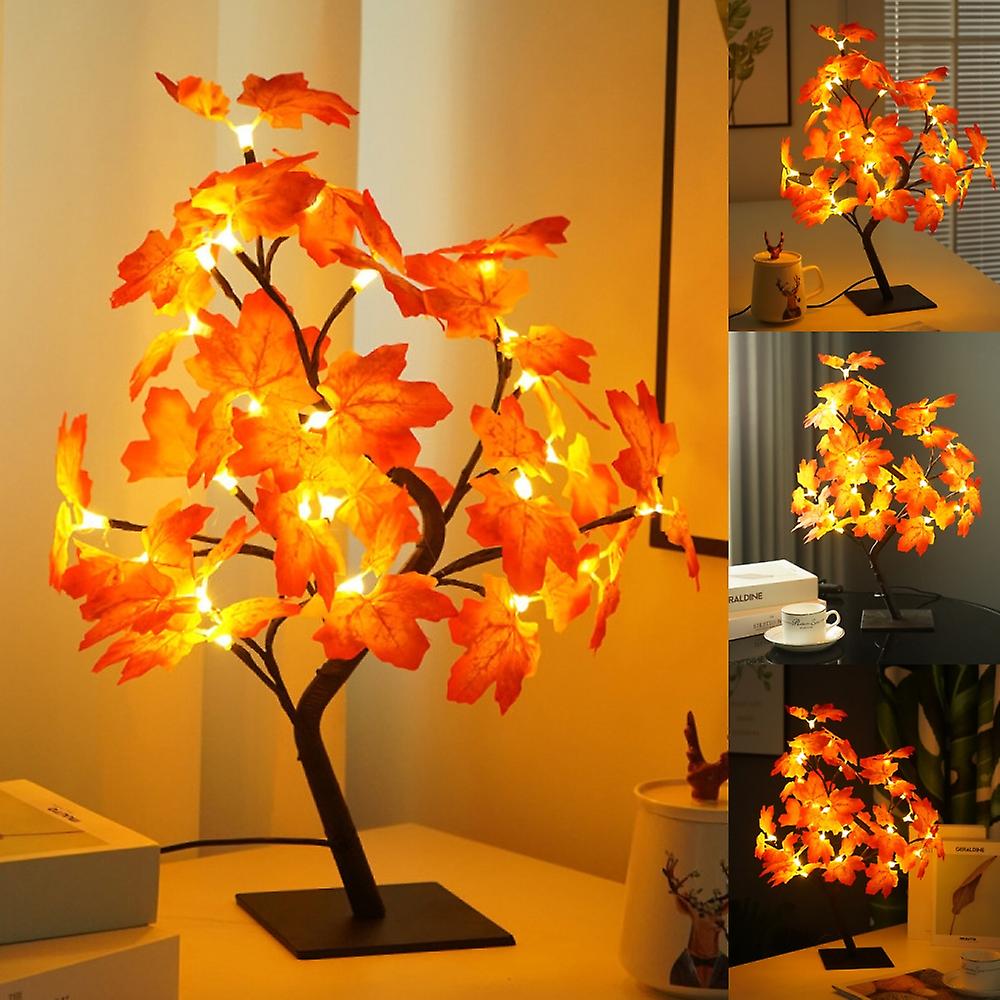 Maple Leaf Gift String Lights 24 LEDs Party Lantern Props Lamp