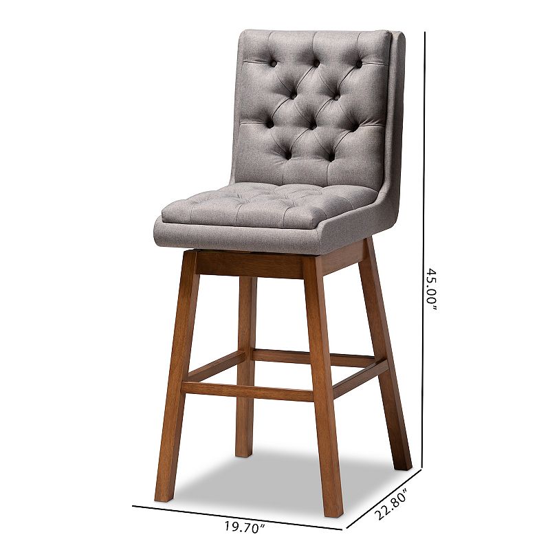 Baxton Studio Gregory Bar Stool 2-piece Set