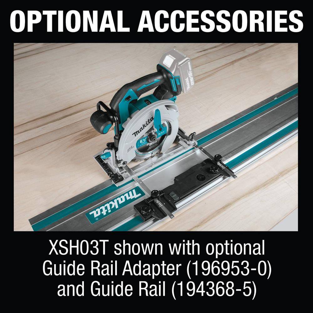 Makita 18V LXT Lithium-Ion Brushless Cordless 6-12 in. Circular Saw with Electric Brake and 24T Carbide Blade (Tool-Only) XSH03Z