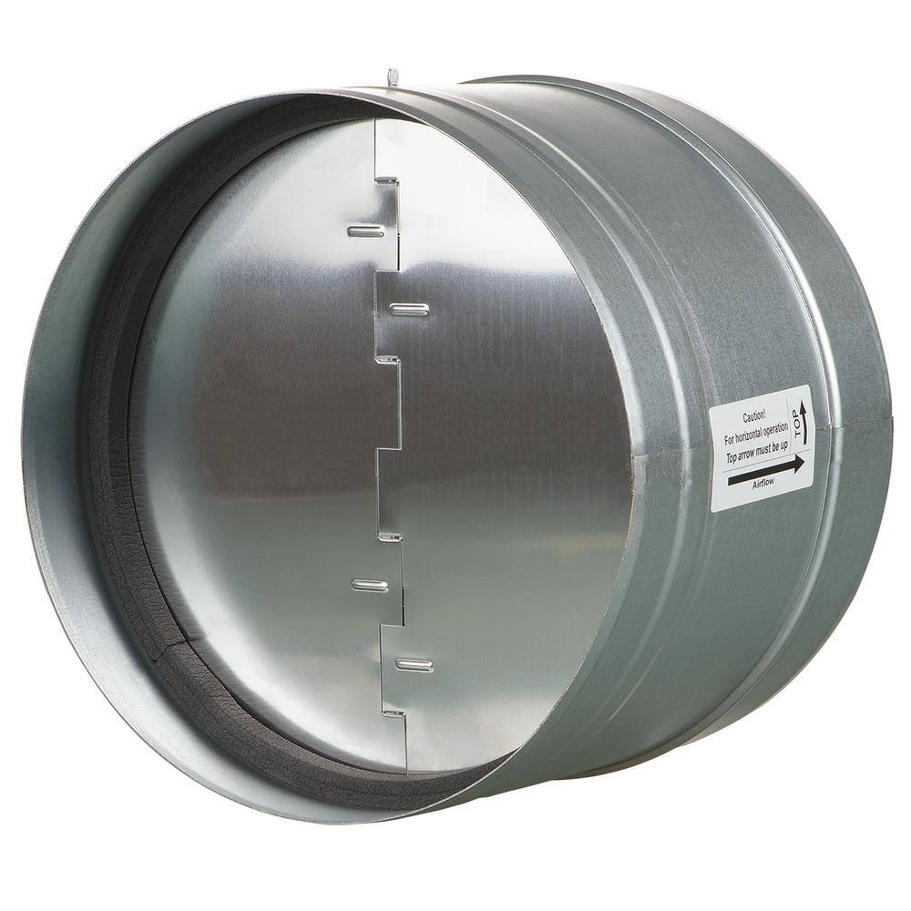 VENTS-US 8 in. Galvanized Back-Draft Damper with Rubber Seal KOM 200 U