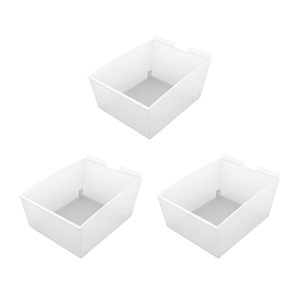 Proslat Probin Slatwall Large Clear Storage Bin (3-Pack) 03230