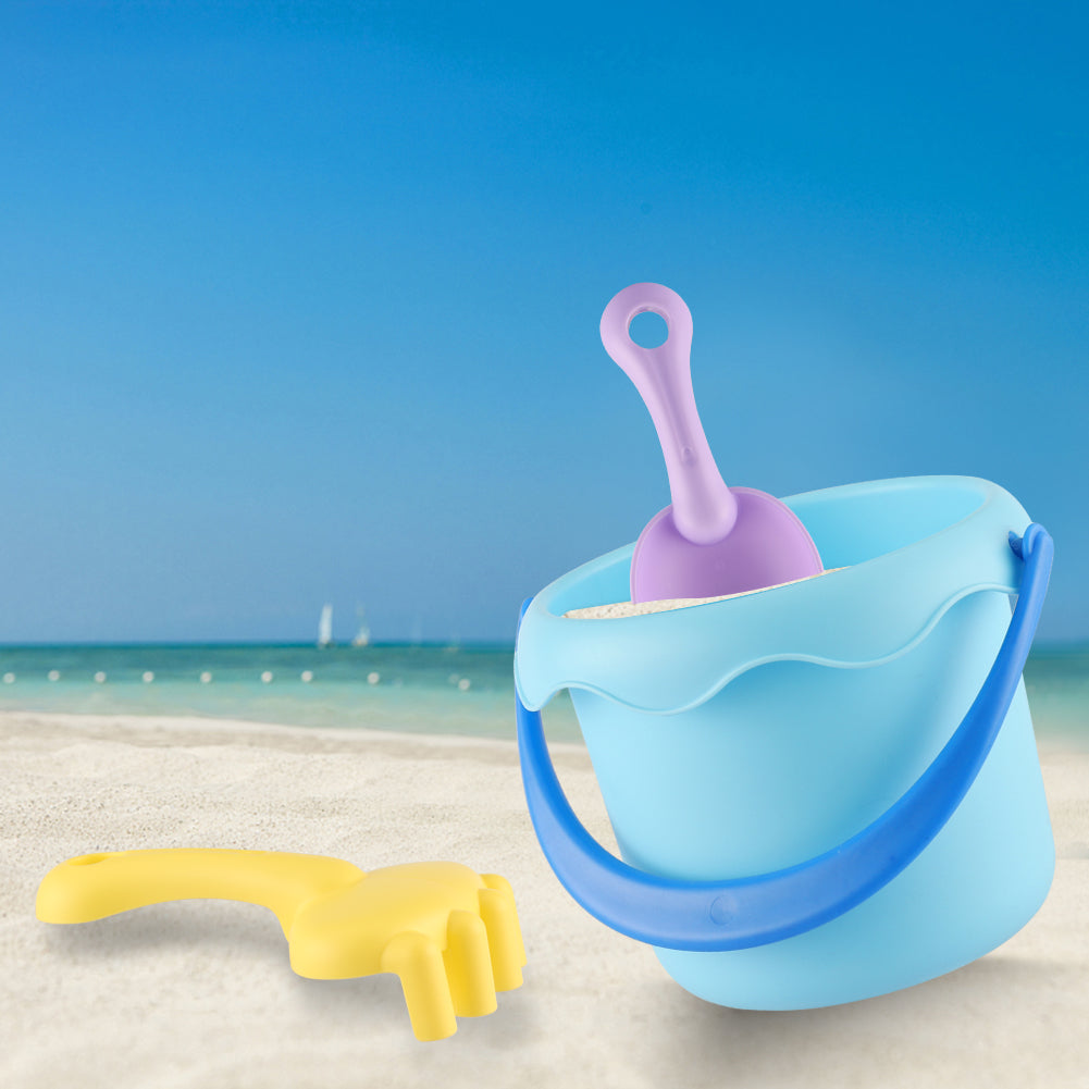 3Pcs Beach Toys Set for Kids Toddlers Beach Sand Toy Set Including Bucket, Shovel Toys, Multicolor