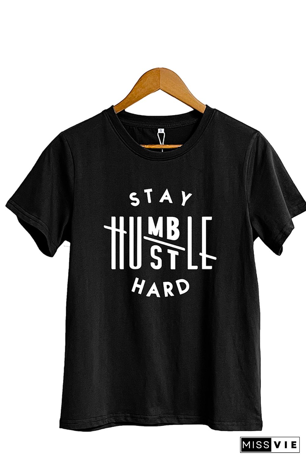 Stay Humble Hustle Hard Short Sleeve Graphic Tee Wholesale