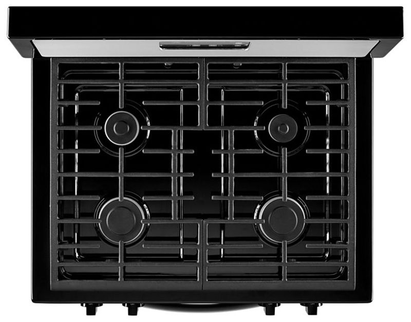 Whirlpool 5.1 Cu. Ft. Black-On Stainless Freestanding 4-Burner Gas Stove