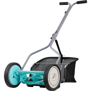 American Lawn Mower Company 14 in. Manual Walk Behind Push Reel Lawn Mower Grass Catcher Included 1304-14GC