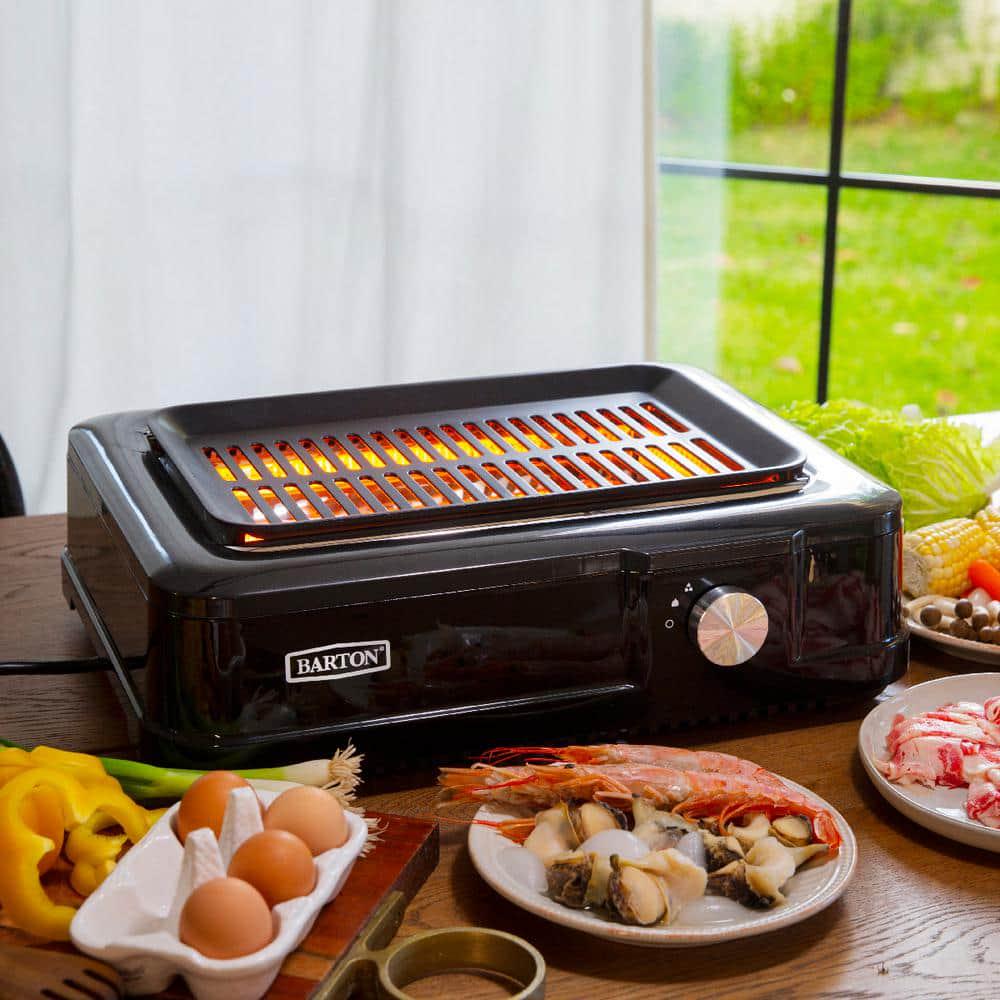 Barton 1650Watt in Black with DripTray Electric Smokeless Infrared Indoor Grill