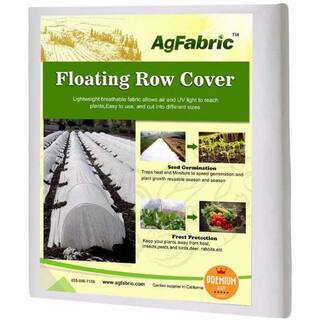 Agfabric 6 ft. x 100 ft. 0.55 oz. White Floating Row Cover Garden Fabric Plant Cover Outdoor Frost Protection Blanket HGRCR0506100