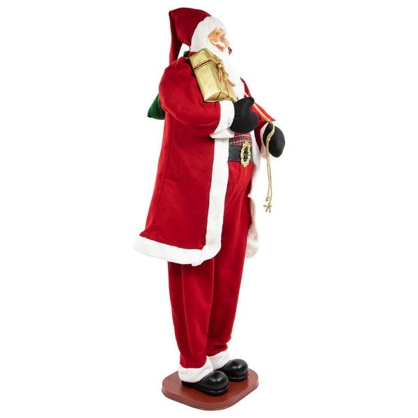 72 Country Santa Claus Standing Christmas Figure