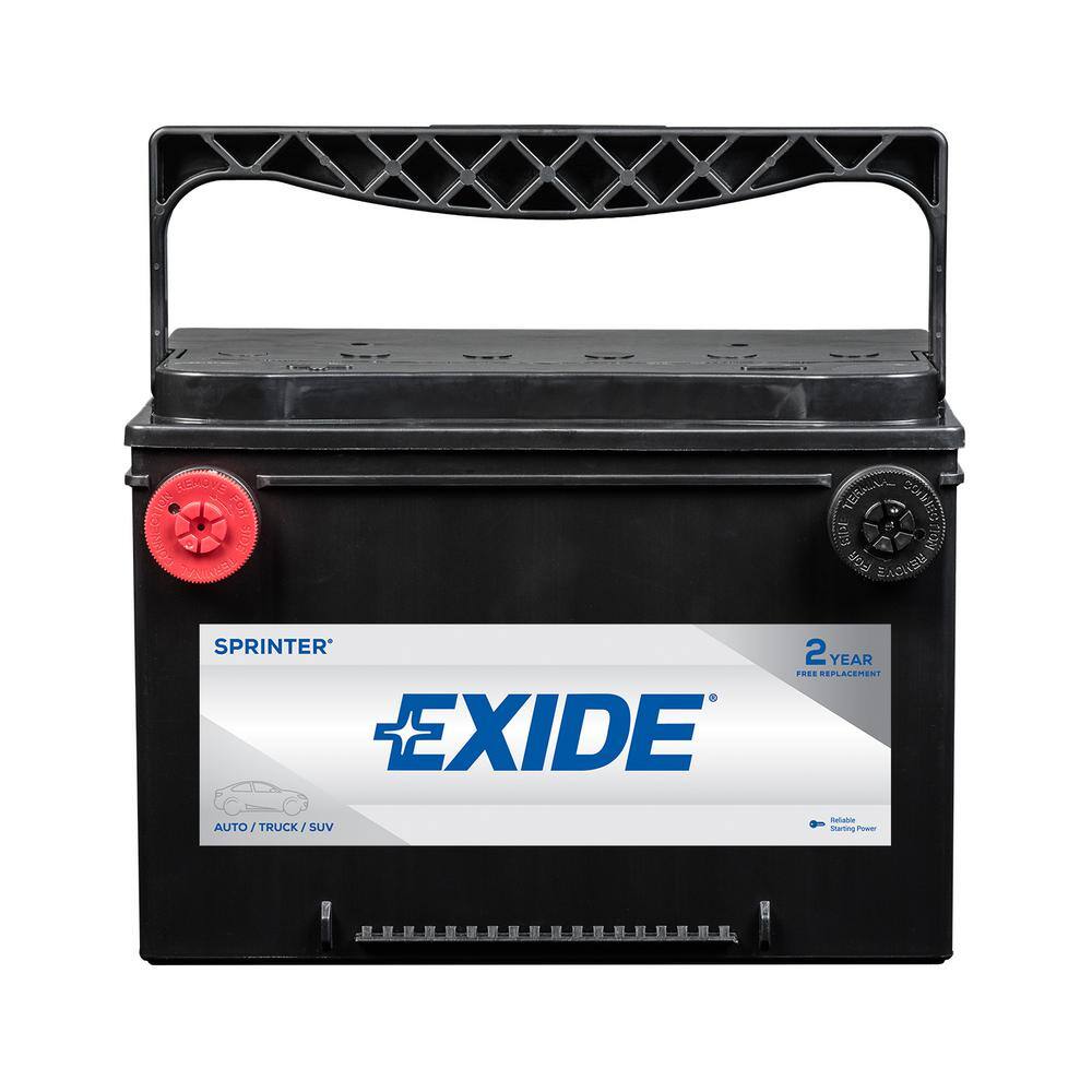 Exide SPRINTER 12 volts Lead Acid 6-Cell 78 Group Size 800 Cold Cranking Amps (BCI) Auto Battery S78