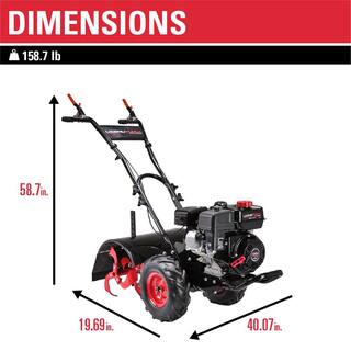 Legend Force 20 in. 212 cc Gas Rear Tine Garden Tiller LF20212RT