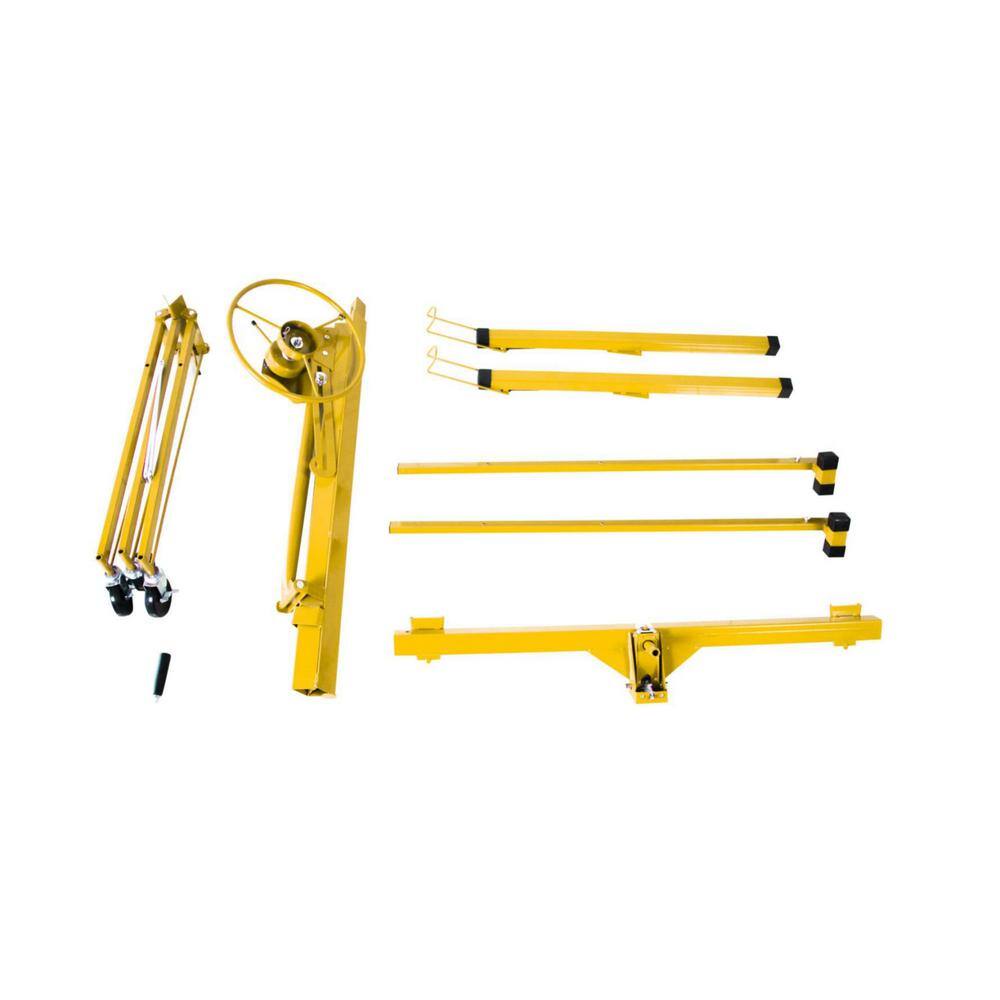 Amucolo 11 ft. Yellow Drywall Lift Panel Lift Drywall Panel Hoist Jack Lifter YeaD-CYD0-K08