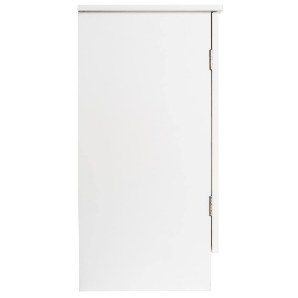 Redmon Contemporary Country 23.5 in.W x 11.7 in.D x 23.5 in. H Free Standing Double Door Cabinet With Wainscot Panels in White 5224WH