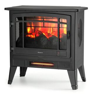 TURBRO Suburbs TS25 Electric Fireplace Infrared Space Heater with Adjustable Flame Effects Timer Remote Control 707-98-125A