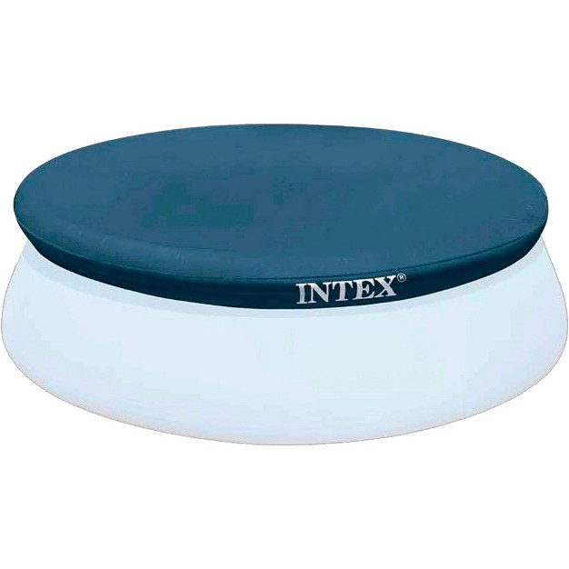 Intex 8 Foot Round Protective Cover For Above Ground Outdoor Swimming Pools With 7 Inch Floating Chlorine Dispenser pool Not Included