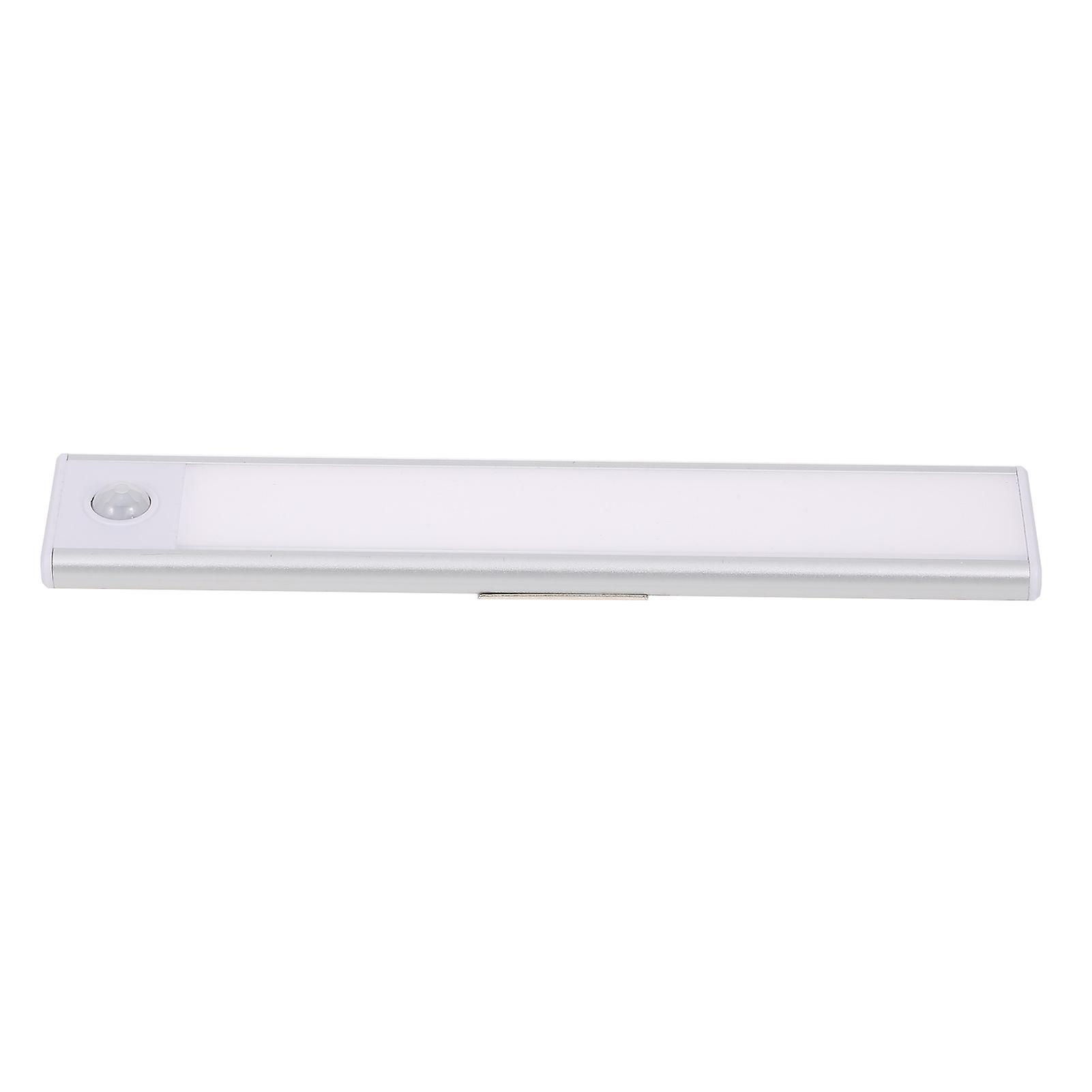 Silver 20cm Sensing Led Closet Light Rechargeable Sensor Light For Cabinet Wireless Wardrobe Light For Closet Kitchen 4000k Usb Charging Closet Light