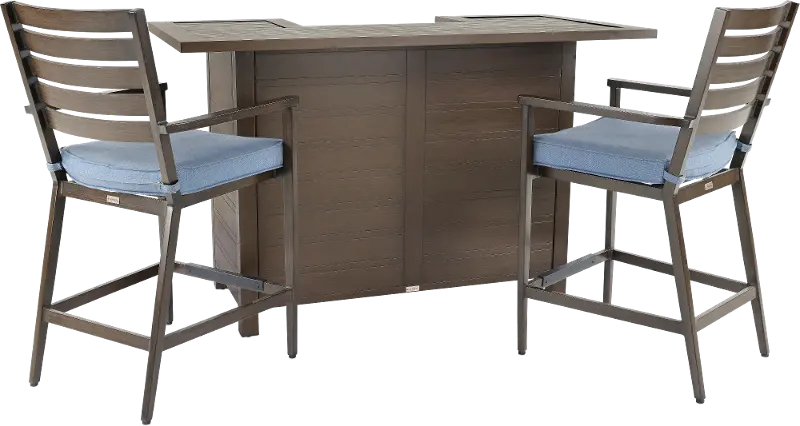 Adeline Patio Bar and Stool Set