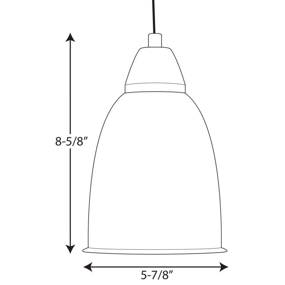 Progress Lighting Simple Integrated LED Collection 1-Light Brushed Nickel Cord Hung Mini Pendant with Frosted Acrylic Shade P5176-0930K9