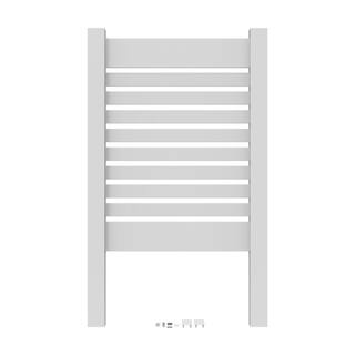 Barrette Outdoor Living 3 ft. x 4 ft. White Vinyl Spaced Picket Flat Top Utility Screen 73055306