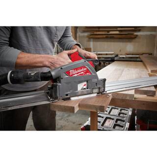 MW M18 FUEL 18-Volt Li-Ion Cordless Brushless 6-12 in. Plunge Cut Track Saw w55 in. Track Saw Guide RailTrack Connector 2831-20-48-08-0571-48-08-0574