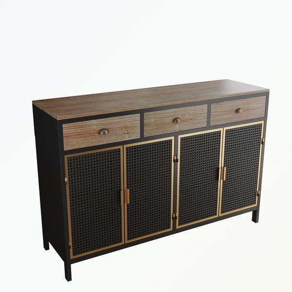 4 Doors Modern Sideboard with 3 Top Drawers