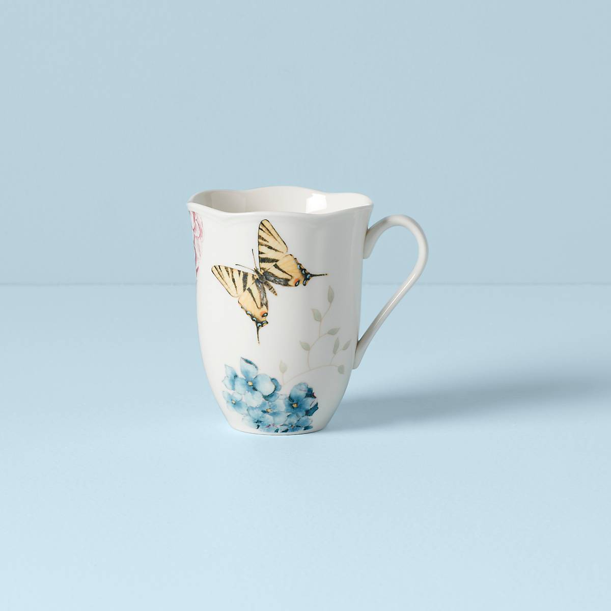 Butterfly Meadow Hydrangea Mug