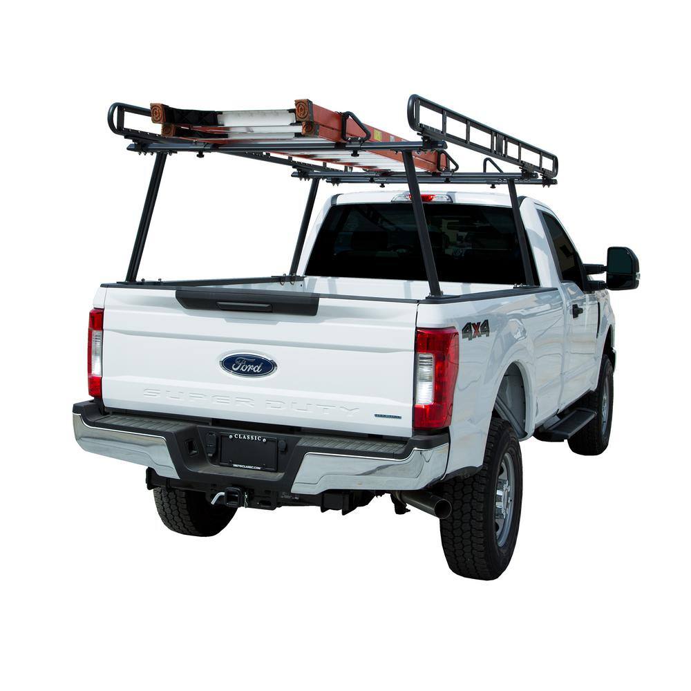 Buyers Products Company 800 lbs. Capacity Black Powder-Coated Aluminum Truck Ladder Rack 1501410