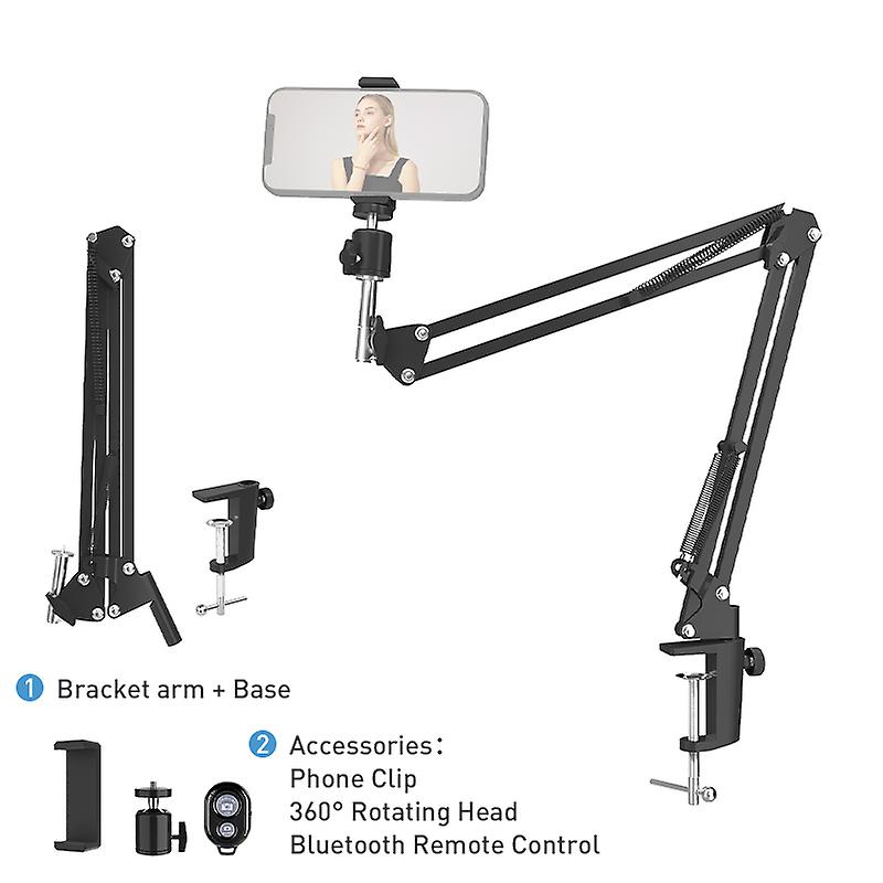 Photographic Lighting Stand ，long Arm Tripod For Led Ring Light With 1/4 Screw For Phone Ring Light For Laser Level