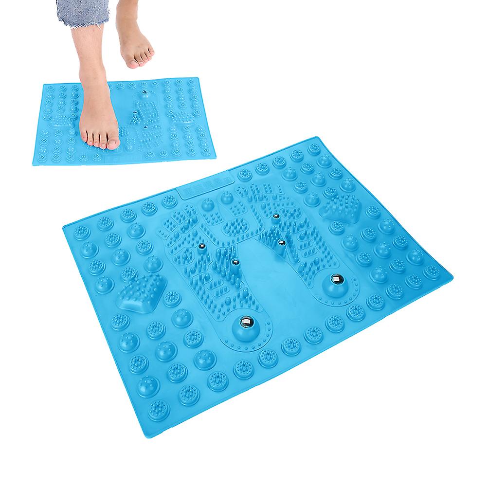 Feet Massage Magnetite Pad Feet Acupressure Reflexology Walk Massage Mat For Womens Blue