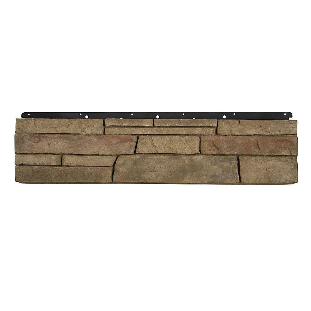 Boral 8 in. x 36 in. Versetta Stone Flat Ledgestone Terra Rosa Siding (6-Bundles) 4210535