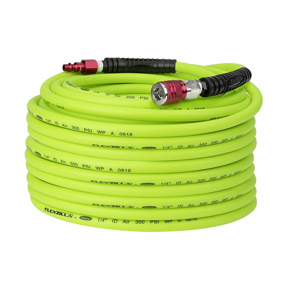 Pro 1/4 x100 ZillaGreen Air Hose w/CCX Ind Cplr and Plug ;