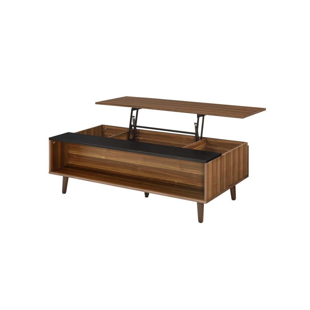 ACME Avala Coffee Table with Lift Top in Walnut   Black