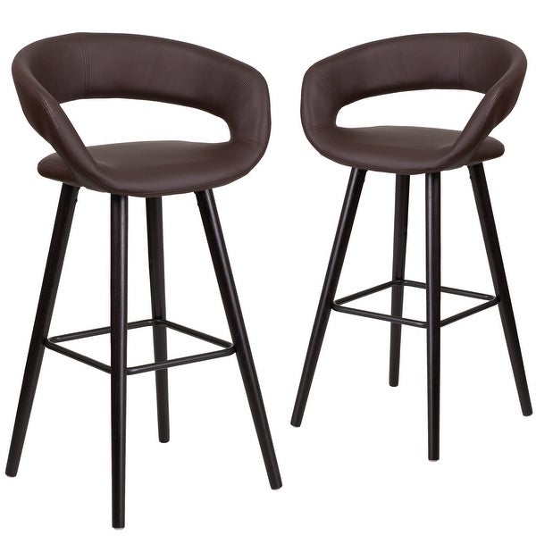 2 Pk. 29'' High Contemporary Barstool with Wood Frame - 22