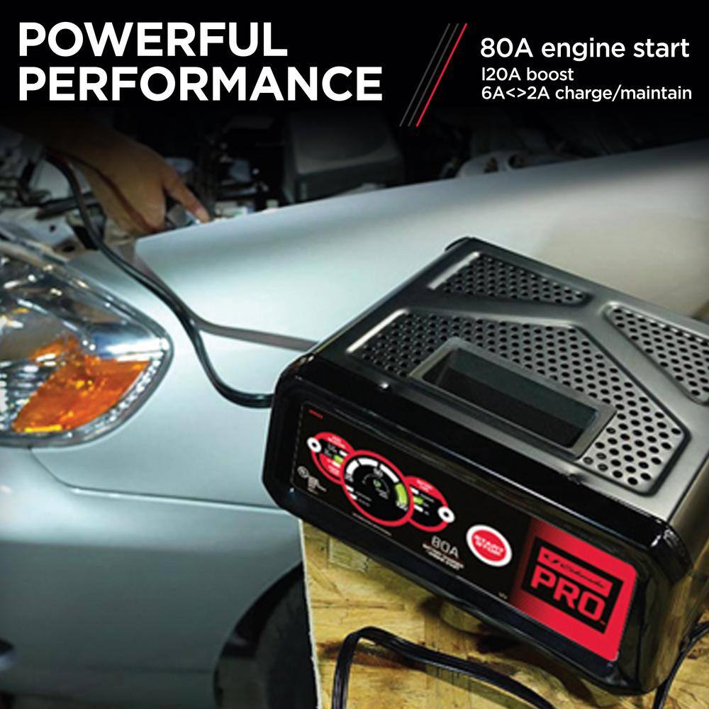 Schumacher Electric Schumacher Pro Automotive 12-Volt Battery Charger and 80-Amp Engine Starter with Maintainer and Boost Mode SPR1629