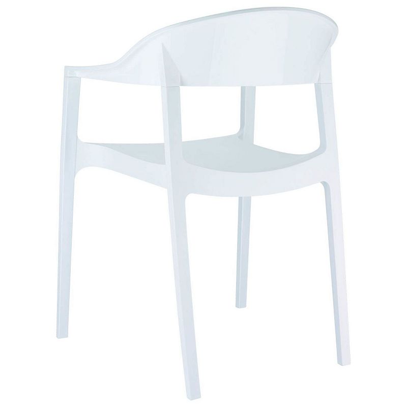 32 White Stackable Outdoor Patio Dining Arm Chair