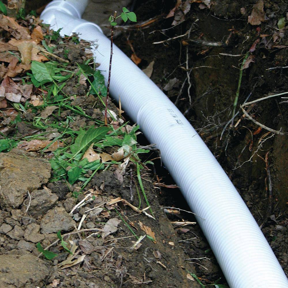 Advanced Drainage Systems 3 in. x 10 ft. Triplewall  Solid Drain Pipe 3550010