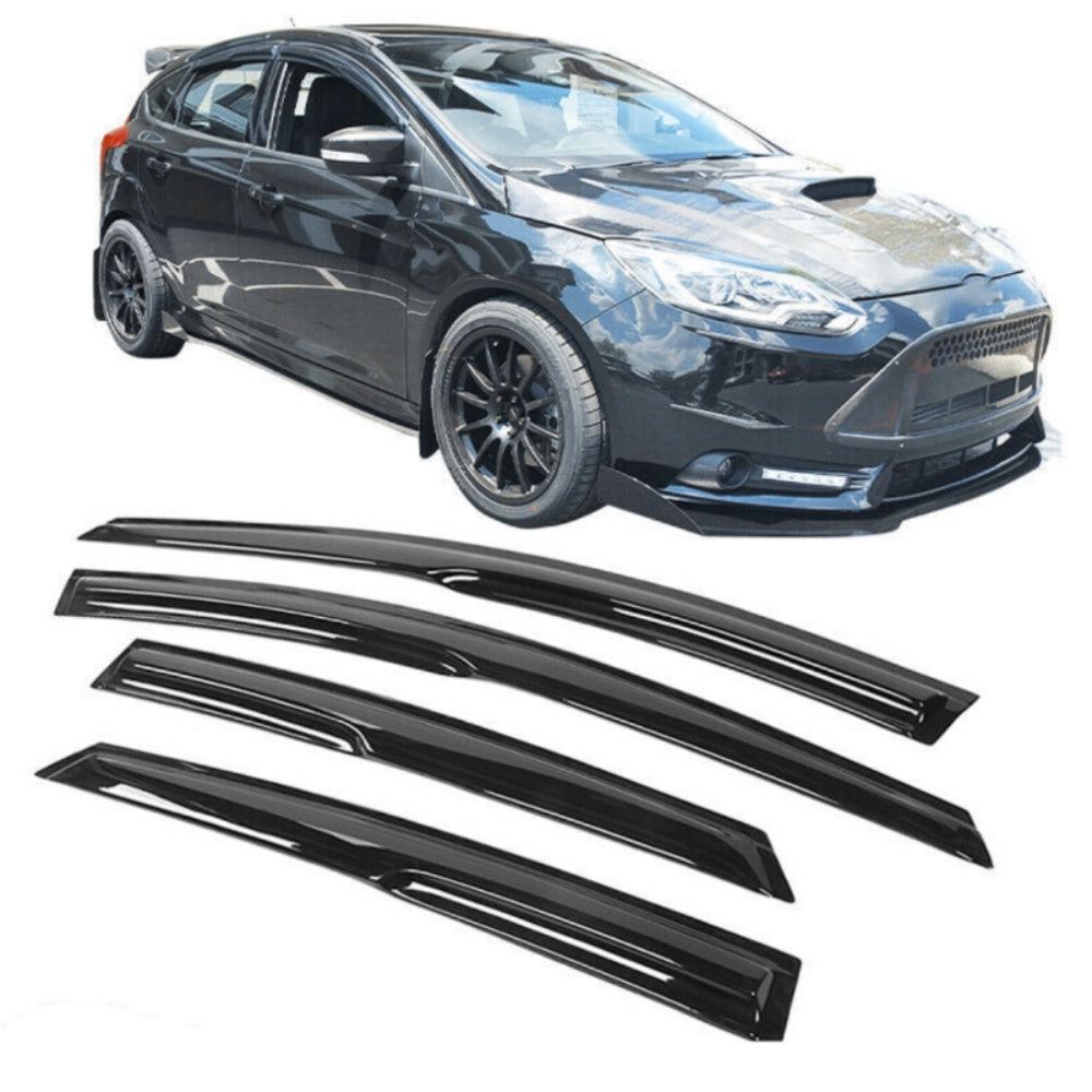 For Ford 2012-2018 Focus Mugen Style Window Visor Vent Rain Deflector Guard 4PCS