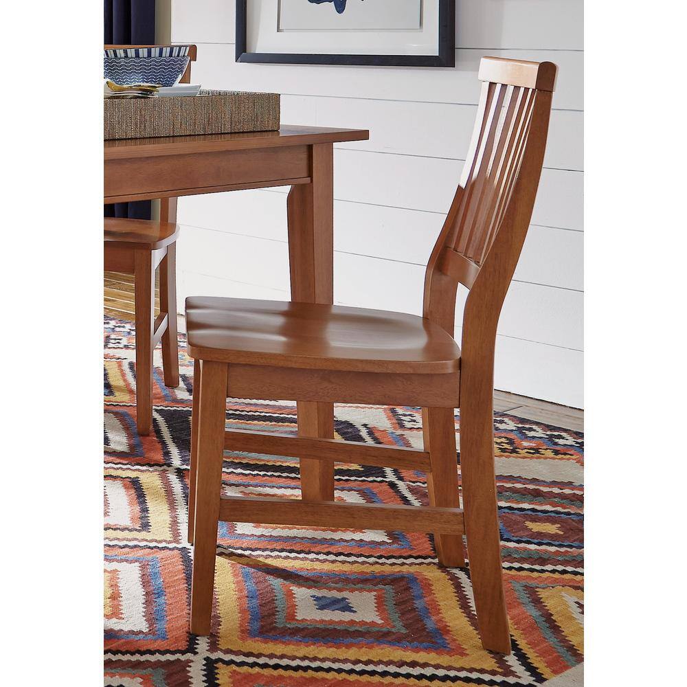 HOMESTYLES Arts and Crafts Cottage Oak Dining Chair (Set of 2) 5180-802