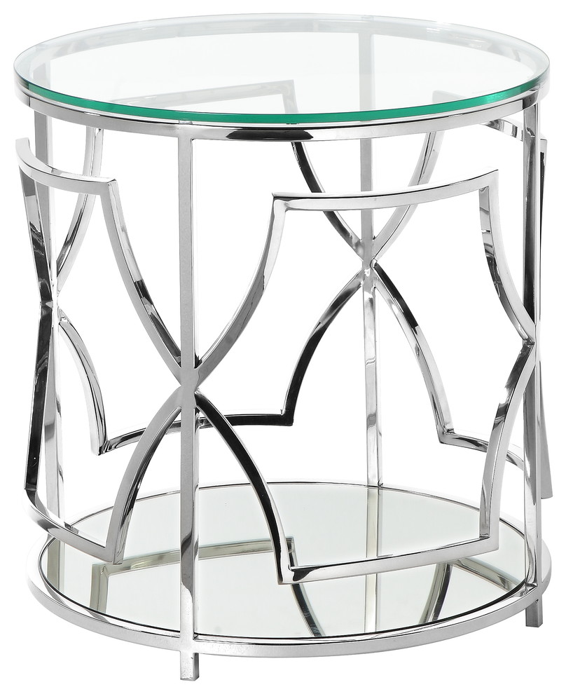 Edward Round Side Table   Contemporary   Side Tables And End Tables   by Pangea Home  Houzz