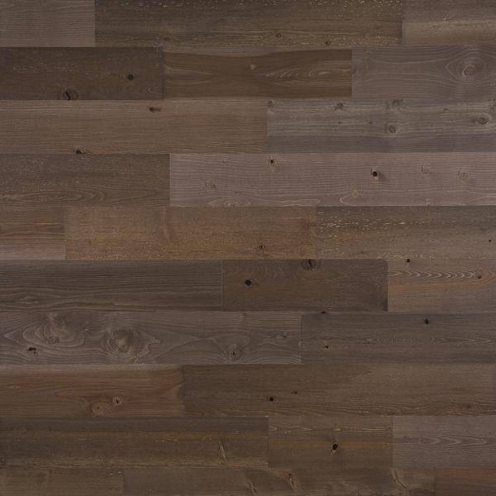 Timberchic 18 in. x 5 in. x 12-42 in. Peel and Stick Brown Wooden Decorative Wall Paneling (40 sq. ft.Box) 26540