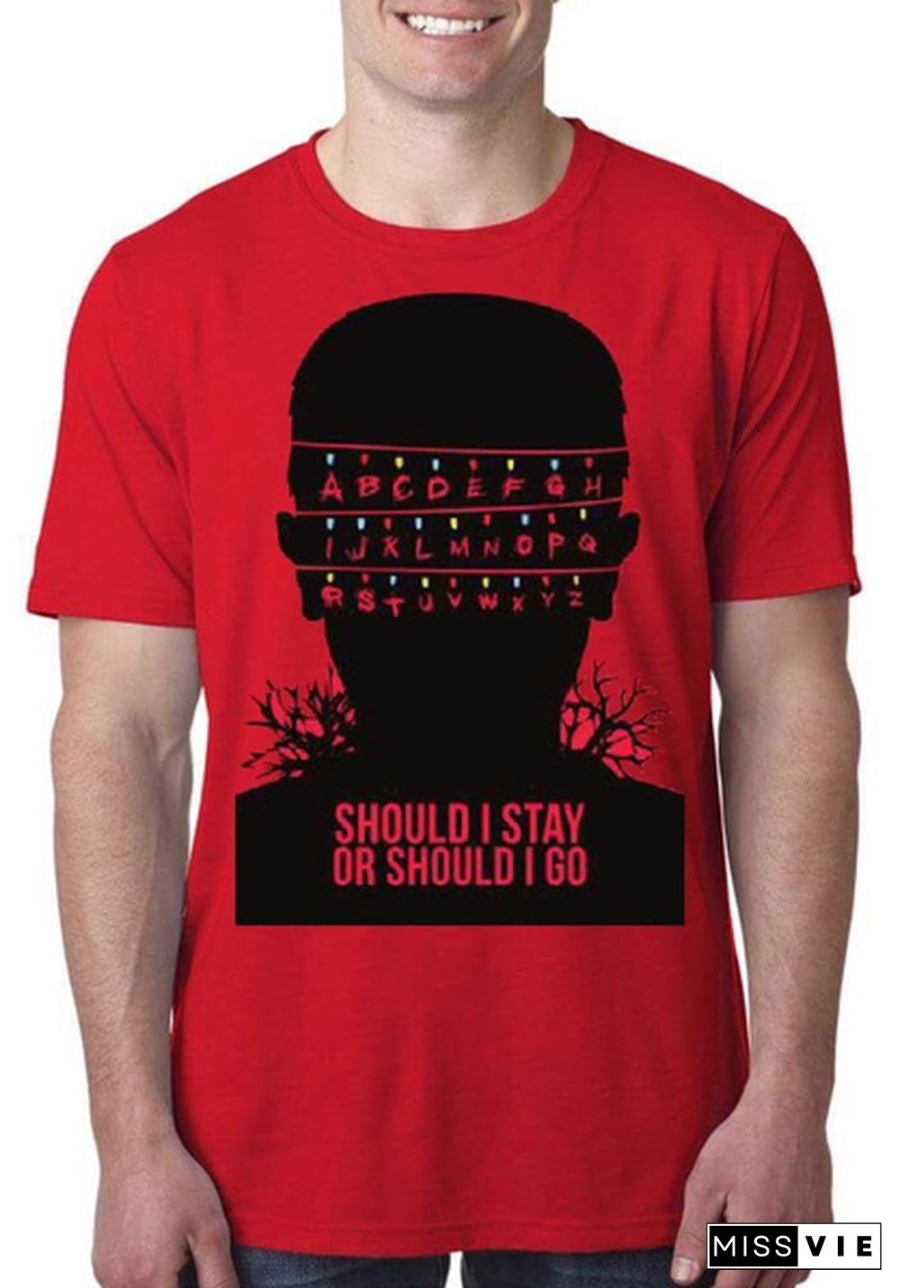 Stranger Things Should I Stay Or Should I Go Red T-Shirt