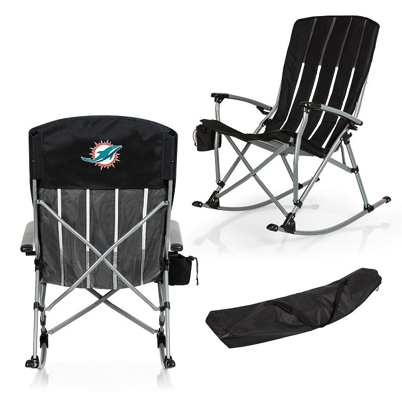 NFL Miami Dolphins Outdoor Rocking Camping Chair