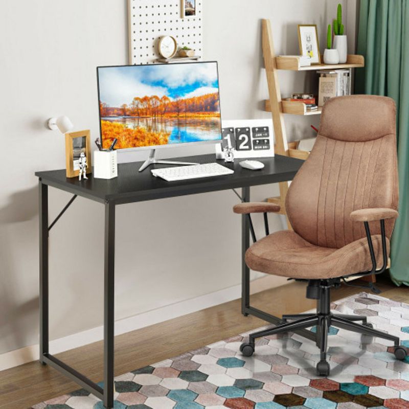 L Shaped Computer Desk and Writing Workstation for Home and Office - Black