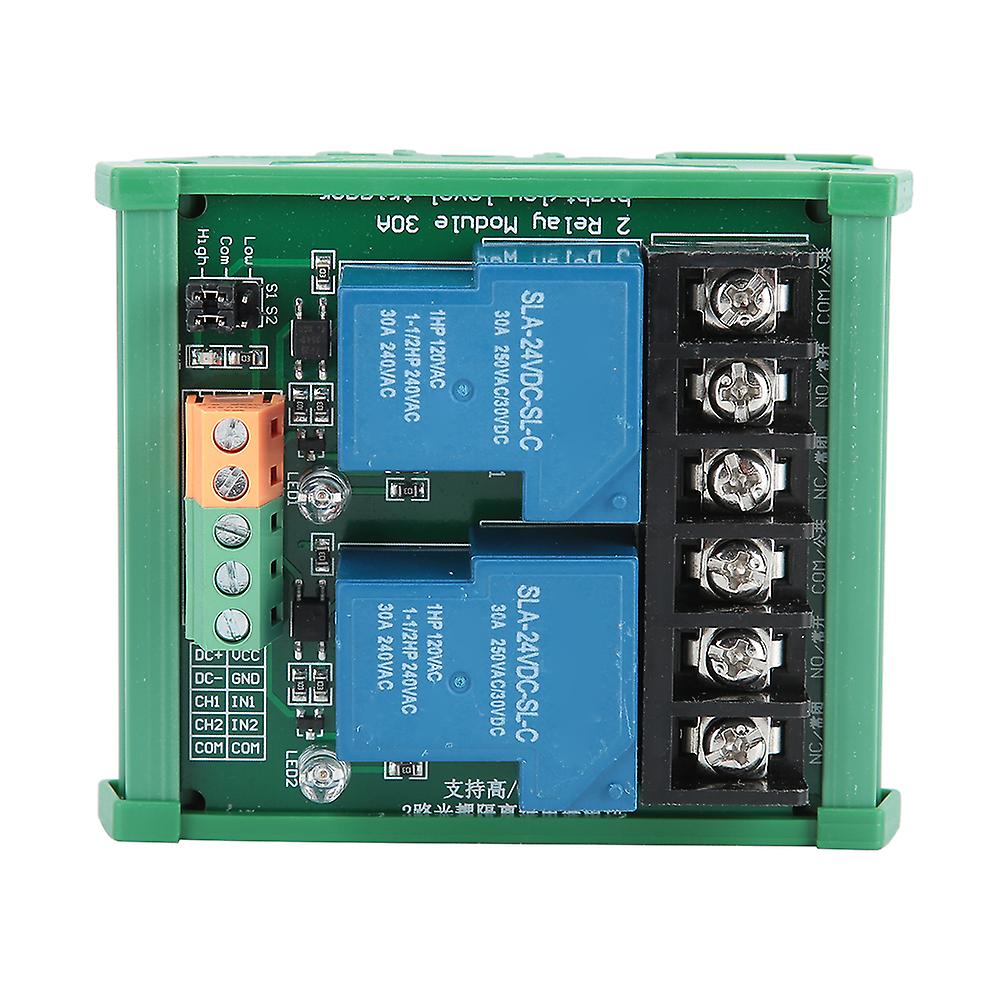 2 Channel 30a 24v Relay Module With Opto-couplers Isolation Support Low/high Level Trigger