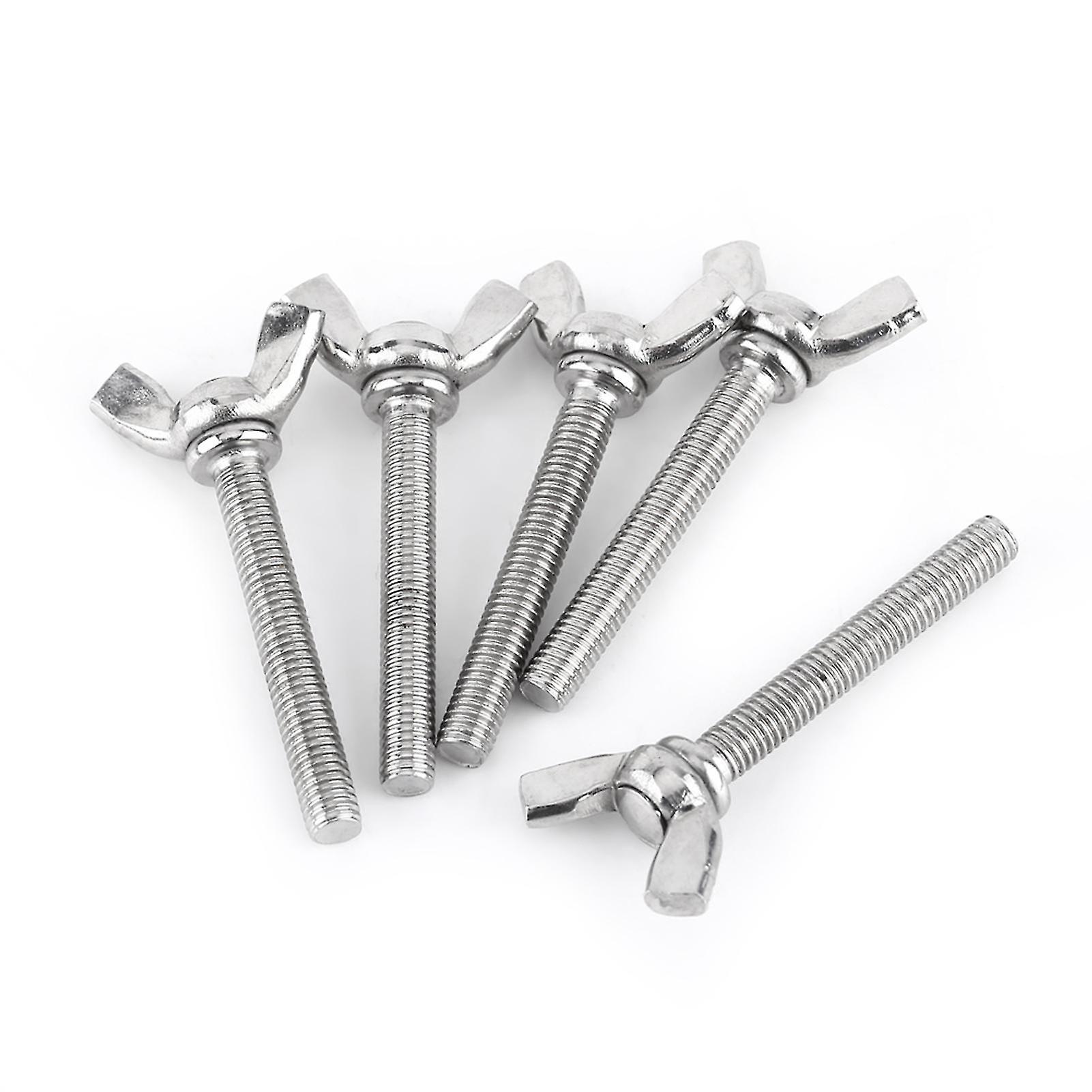 5Pcs M6 304 Silver Stainless Steel DIN316 Wing Fastener Screw Bolts (M6*40)