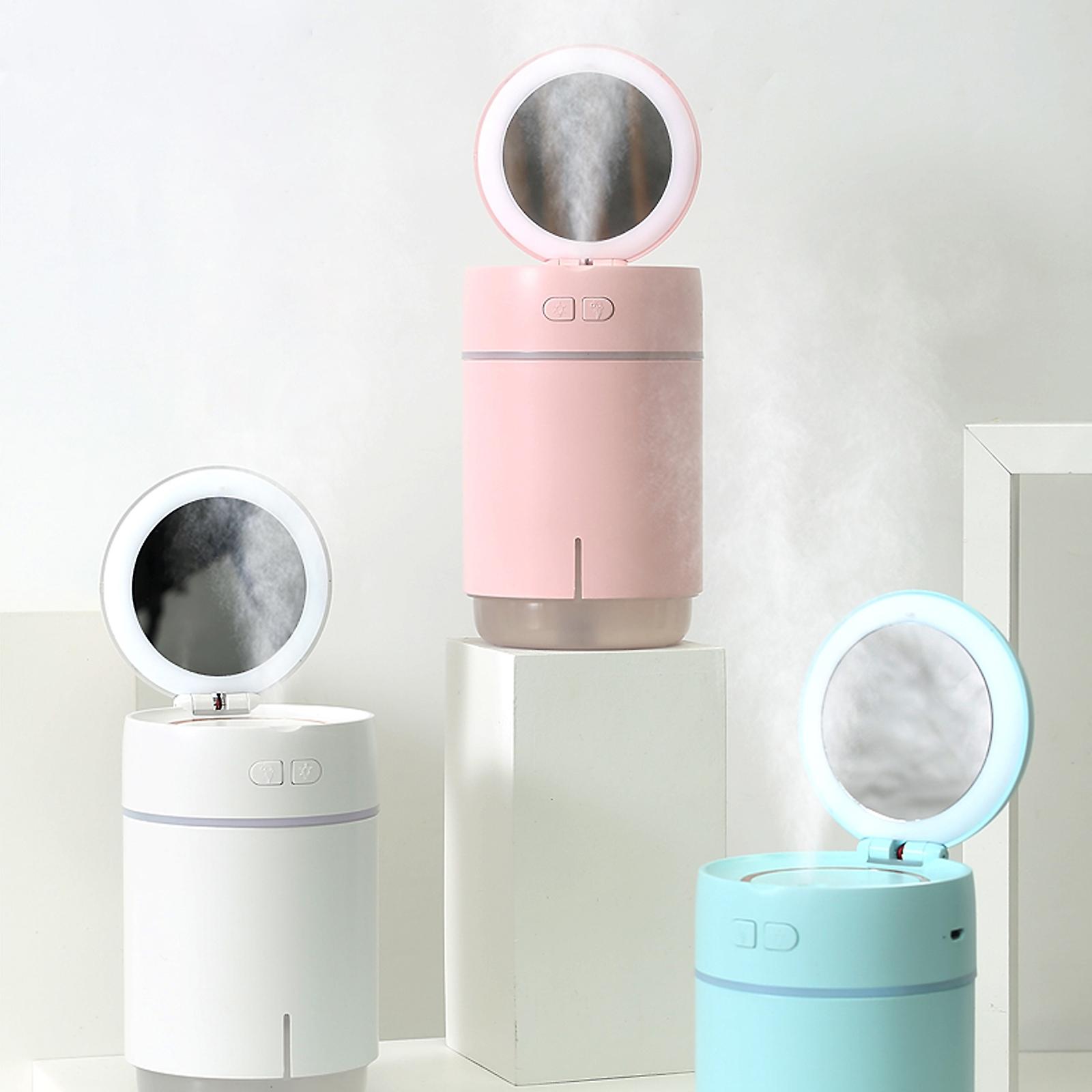 400ml Mist Humidifier Diffuser With Mirror Rechargeable Colorful Night Light Auto-shut Off Humidifier Essential Oil Diffuser Cool Desktop Quiet Usb Po