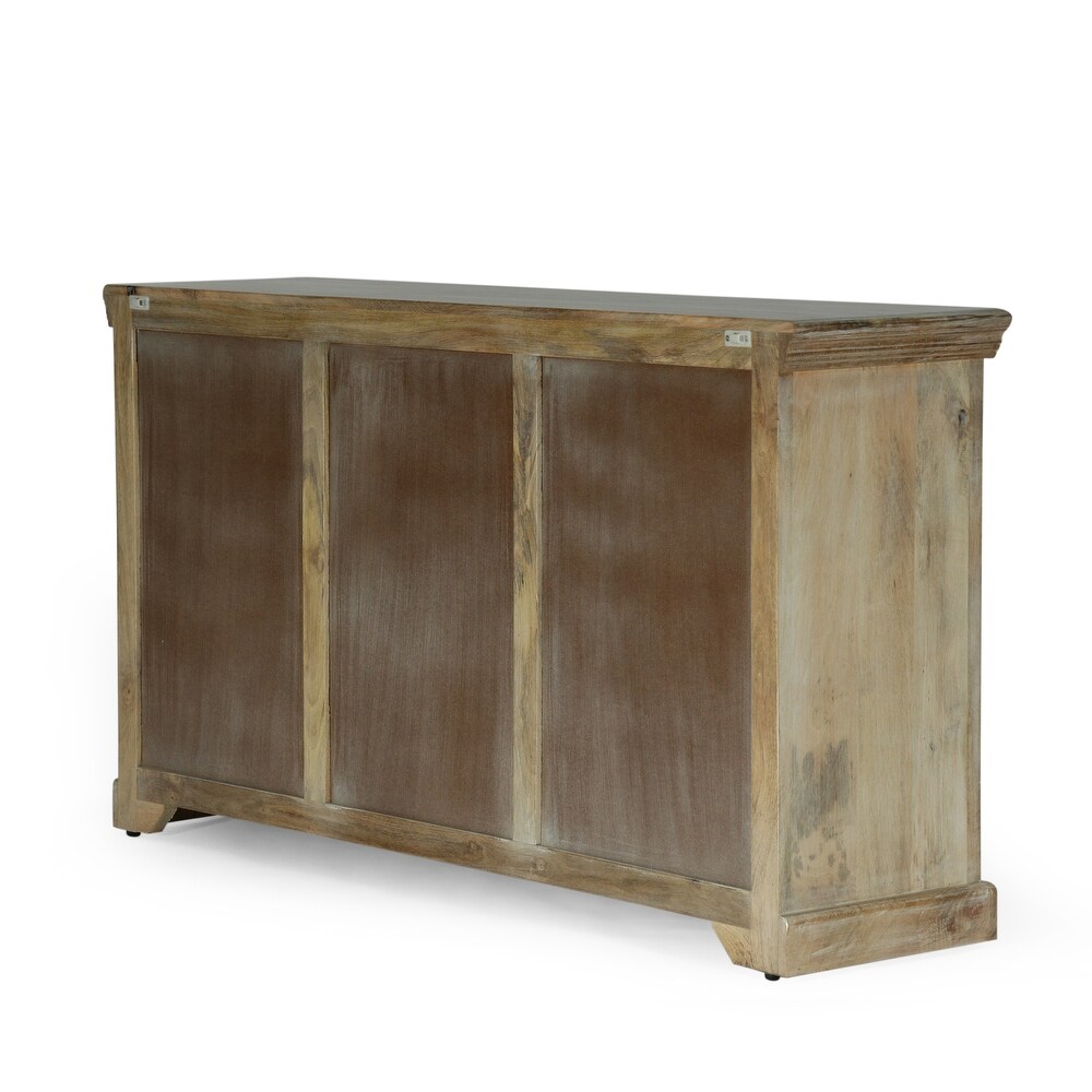 Horeb Boho Handcrafted Mango Wood 3 Drawer Sideboard by Christopher Knight Home   60.00\