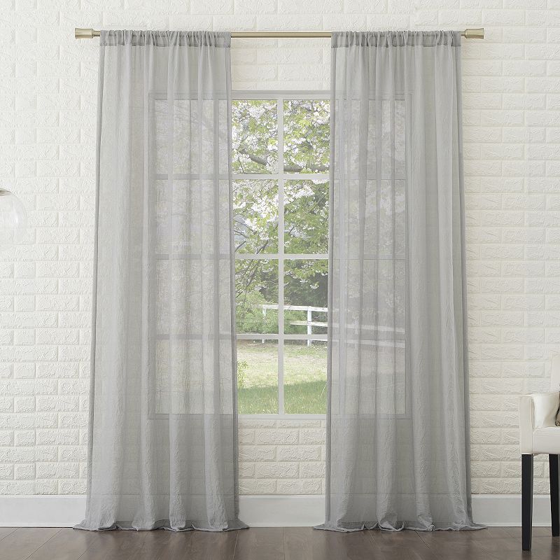 No. 918 Lourdes Crushed Sheer Rod Pocket Single Curtain Panel