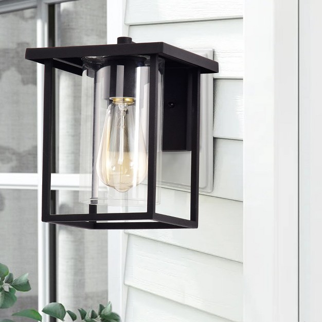 C Cattleya 1 light Outdoor Wall Lantern Sconce With Matte Black Finish