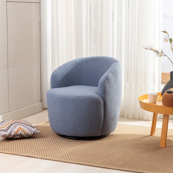 Swivel Accent Armchair Barrel chair， Fabric，25.6